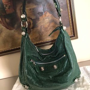 balenciaga neon green bag